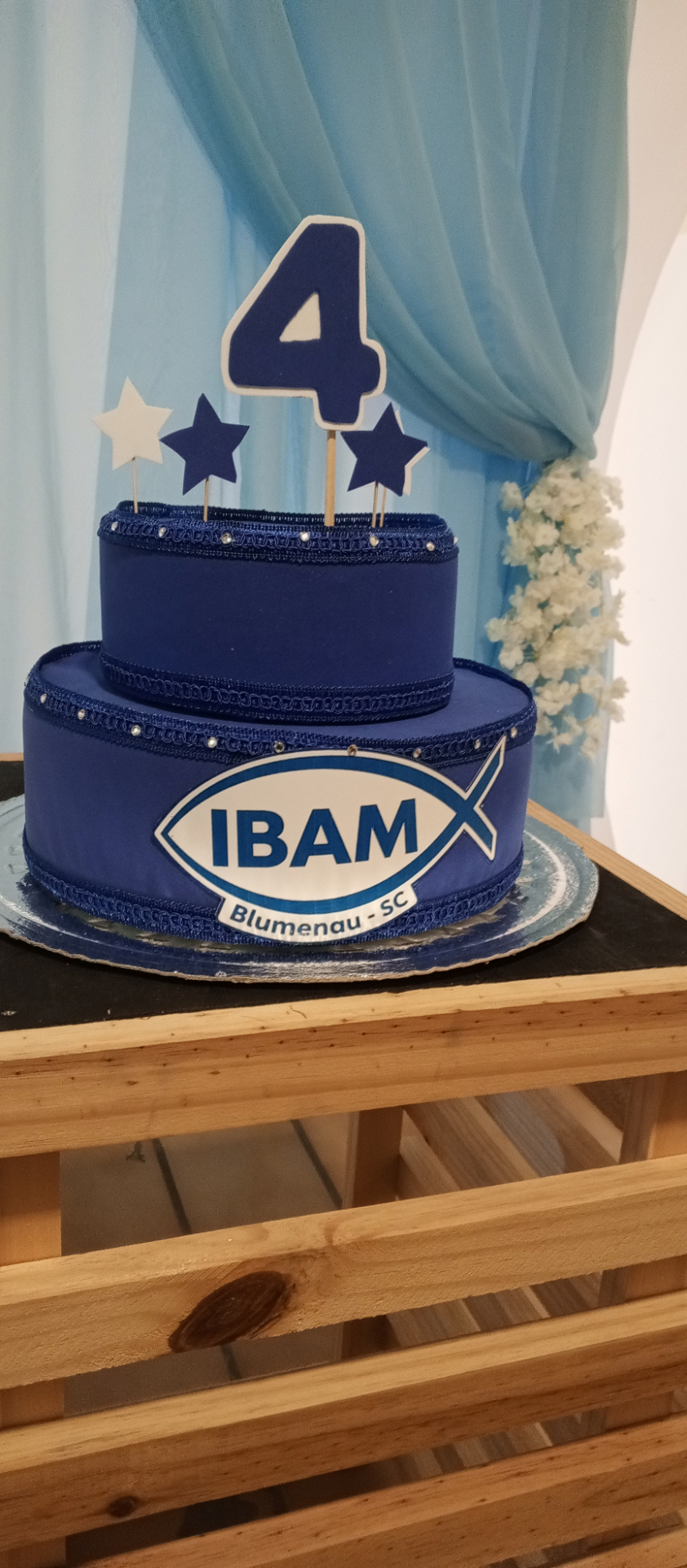 Bolo comemorativo dos 4 anos da IBAM